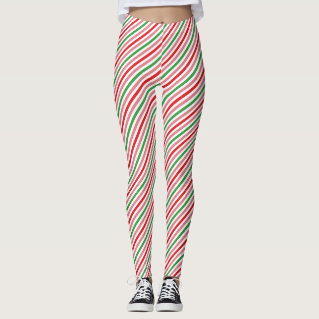 Watermelon Summer Stripes Pattern-56206 Leggings (Vorderseite)