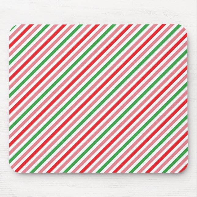Watermelon Summer Stripes Pattern-56206 Mousepad (Vorne)