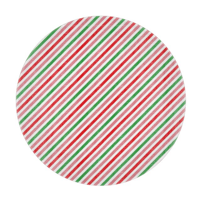 Watermelon Summer Stripes Pattern-56206 Schneidebrett (Vorderseite)