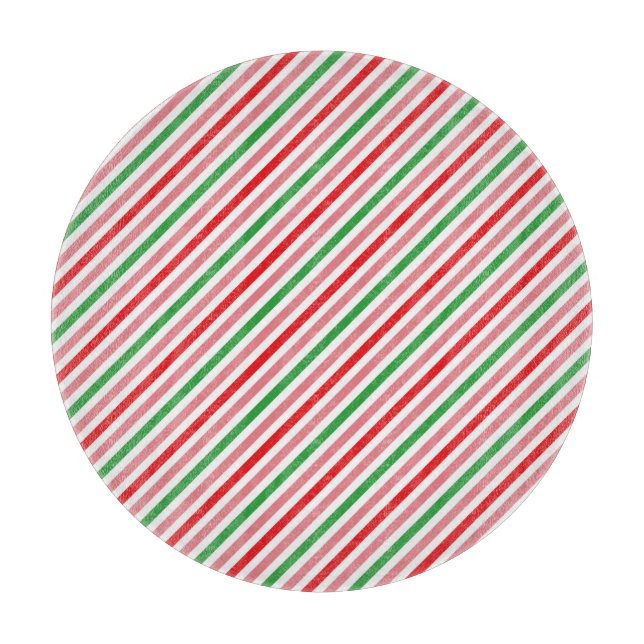 Watermelon Summer Stripes Pattern-56206 Schneidebrett (Vorderseite)