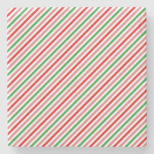 Watermelon Summer Stripes Pattern-56206 Steinuntersetzer