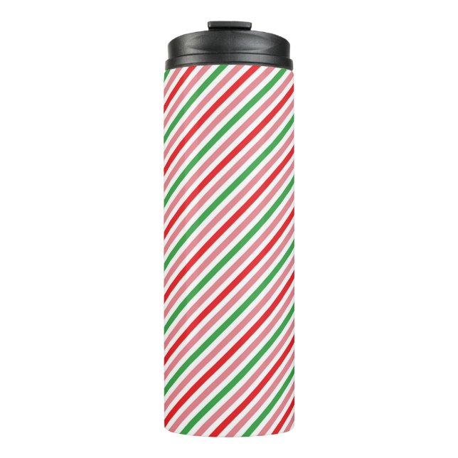 Watermelon Summer Stripes Pattern-56206 Thermosbecher (Vorderseite)