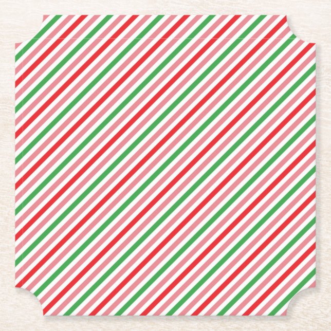 Watermelon Summer Stripes Pattern-56206 Untersetzer (Vorderseite)
