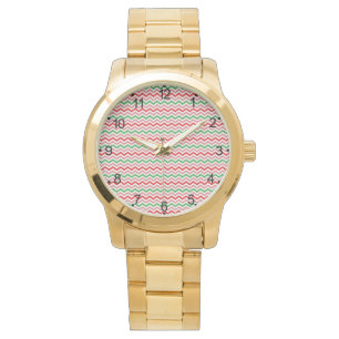 Watermelon Summer Zigzag Streifen Muster-56209 Armbanduhr