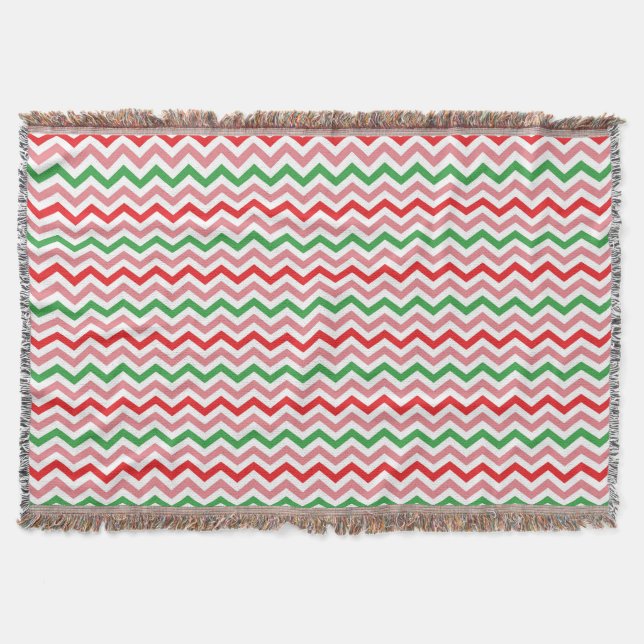 Watermelon Summer Zigzag Streifen Muster-56209 Decke (Vorderseite)