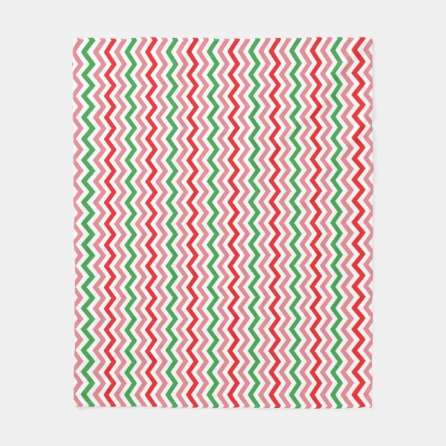 Watermelon Summer Zigzag Streifen Muster-56209 Fleecedecke (Vorderseite)