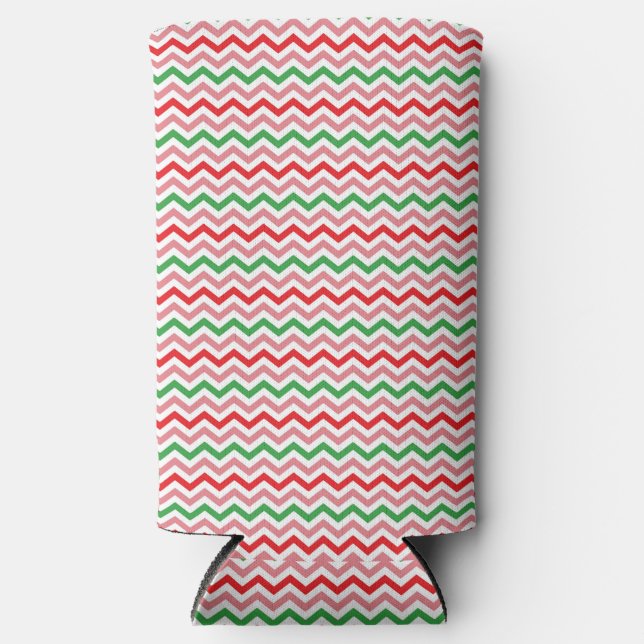 Watermelon Summer Zigzag Streifen Muster-56209 Selters Dosenkühler (Vorderseite)