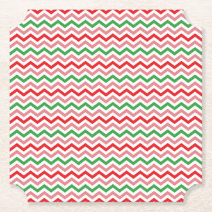 Watermelon Summer Zigzag Streifen Muster-56209 Untersetzer