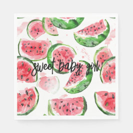 Watermelon Sweet Baby Girl Babydusche Napkins Serviette