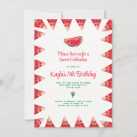 Watermelon Sweet Celebration Geburtstag Einladunge