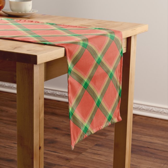 Watermelon Tartan Table Runner Großer Tischläufer (Beispiel)