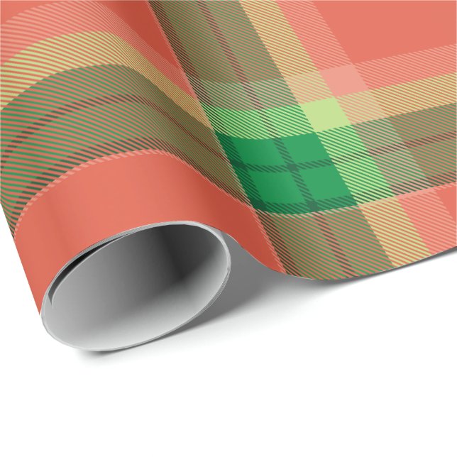 Watermelon Tartan Wrapping Paper Geschenkpapier (Rolleneckpunkt)