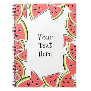 Watermelon Text Center Notizblock