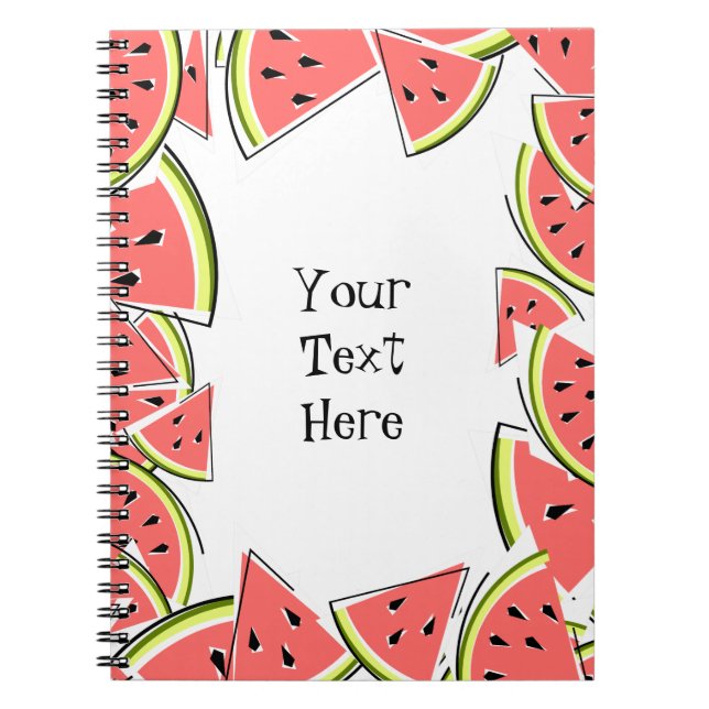 Watermelon Text Center Notizblock (Vorderseite)