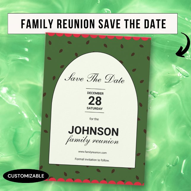 Watermelon Thema Familie Wiedersehen Red Green Save The Date (Von Creator hochgeladen)