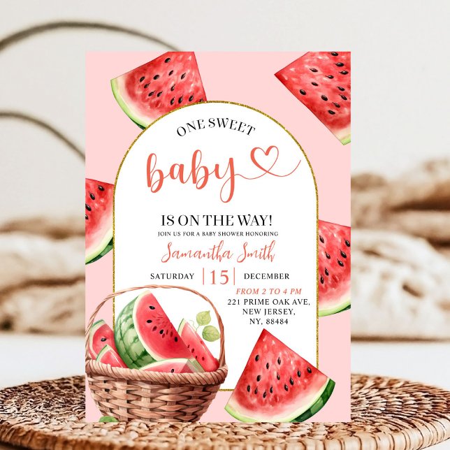 Watermelon Thema Sommer Tropical Fruit Baby Dusche Einladung (Von Creator hochgeladen)