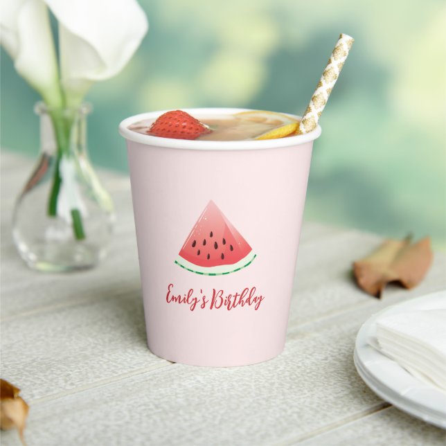 Watermelon Themed Party Paper Cups Pappbecher (In Situ)