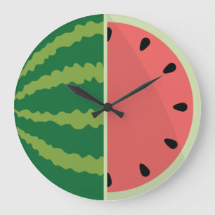 Watermelon Time! Große Wanduhr