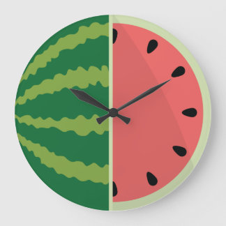 Watermelon Time! Große Wanduhr