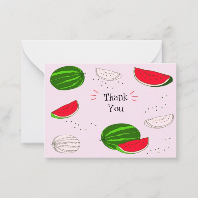 Watermelon Vielen Dank Karten (Vorderseite)