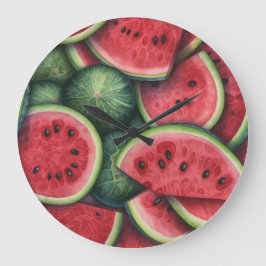 Watermelon Wall Clock Große Wanduhr