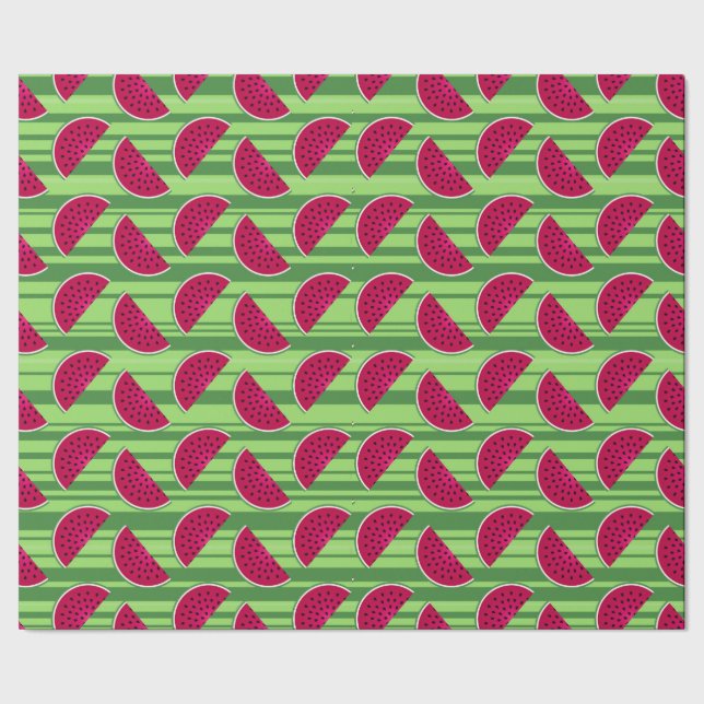 Watermelon Wedges Muster Geschenkpapier (Saum)