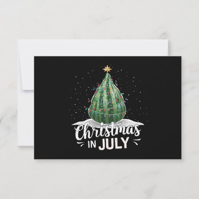 Watermelon Weihnachten Baum Weihnachten im Juli So Dankeskarte (Vorderseite)