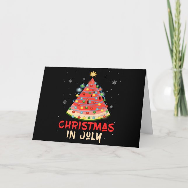 Watermelon Weihnachten Baum Weihnachten im Juli So Karte (Vorderseite)