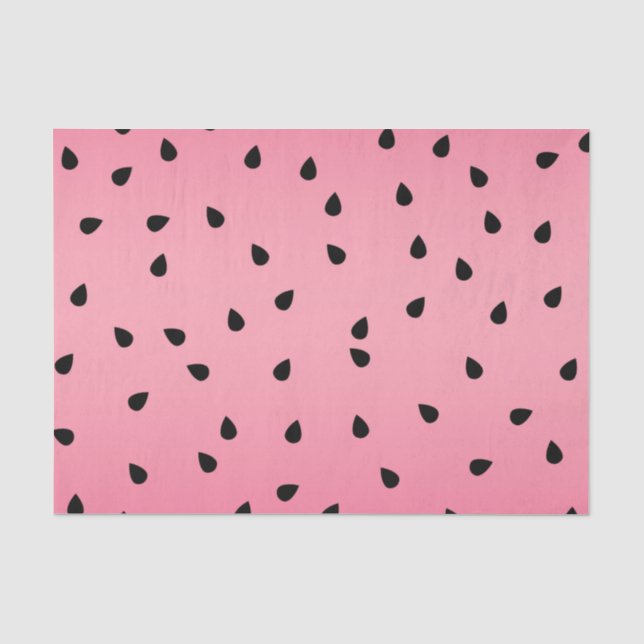 Watermelone Schwarze Seeds Sommermäuse Juicy Pink Seidenpapier (Vorderseite)