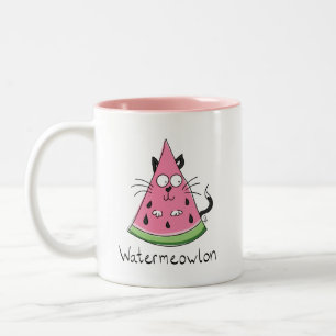 Watermeowlon Watermelon Cat Funny Coffee Mug