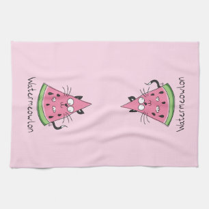 Watermeowlon Watermelon Chat Drôle serviette de cu