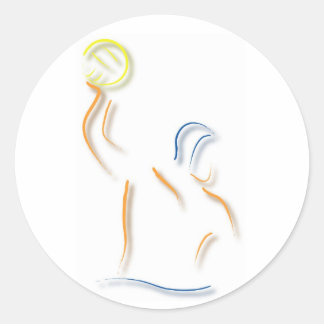 Waterpolo-Aufkleber Runder Aufkleber