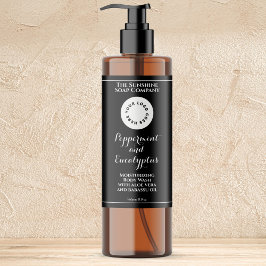 Waterproof black cosmetics bottle label add logo