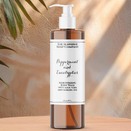 Waterproof curly font white cosmetics bottle label