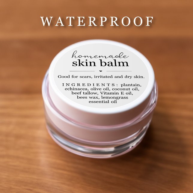 Waterproof Homemade Balm Sticker (Créateur téléchargé)
