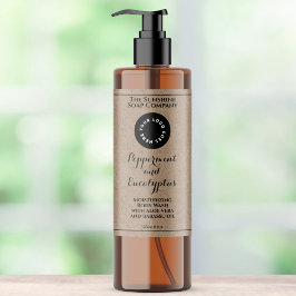 Waterproof kraft cosmetics bottle label add logo