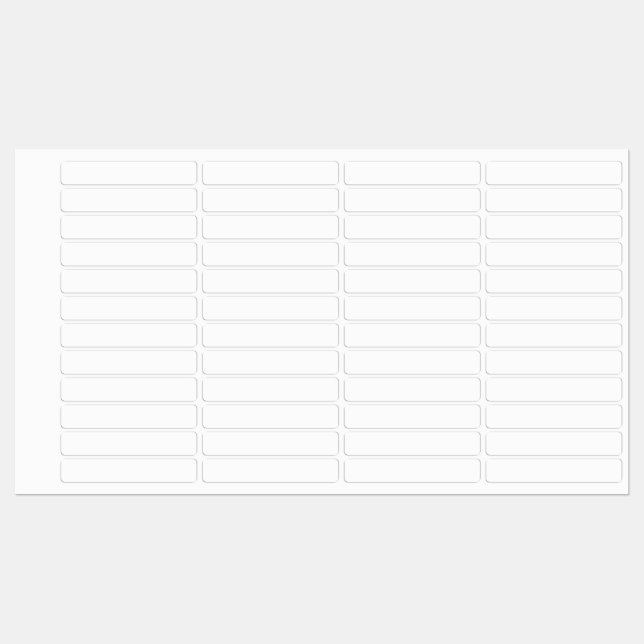 Waterproof Labels mit weißer Hautfarbe Etiketten (Blatt)
