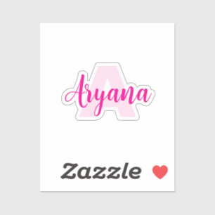 Waterproof Monogram + Name   Transparente Aufklebe Aufkleber