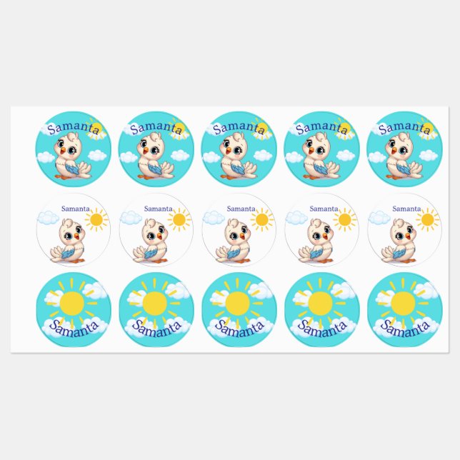  Waterproof Name Labels for Baby & Kids Etiketten (Blatt)