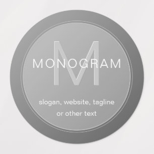 Waterproof Unique Monogram Design & Bearbeitbar Gr Etiketten