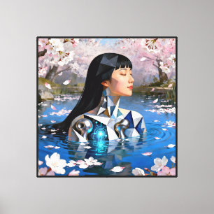 "Water's Digital Dream" - ein digitales Portrait Leinwanddruck