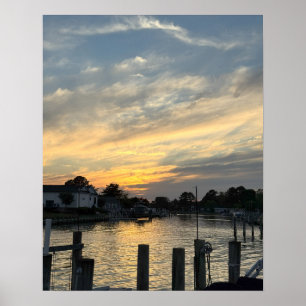 Waterscape Sunset Foto Poster