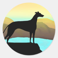 Waterside Greyhound Dog Landschaft