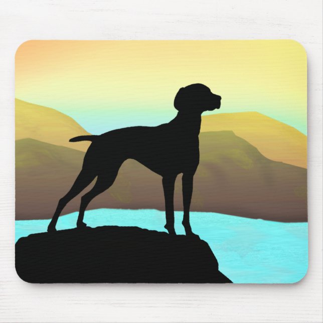 Waterside Vizsla T - Shirts, Kleid u. Geschenk Mousepad (Vorne)