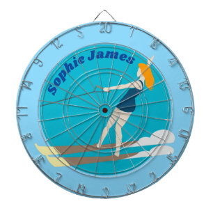 Waterski im Vintagen Stil Dartscheibe