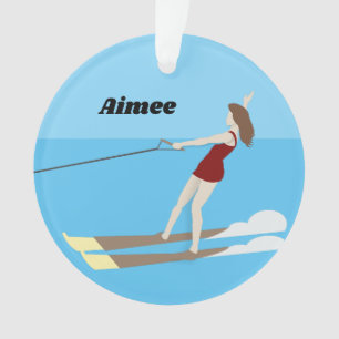 Waterski im Vintagen Stil Ornament