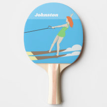 Waterski im Vintagen Stil