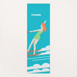 Waterski im Vintagen Stil Yogamatte
