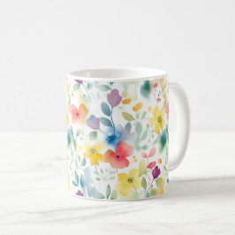 Watersolor Frühlingsblumen Tasse