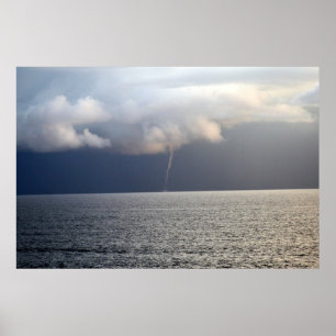 Waterspout in Meer Poster